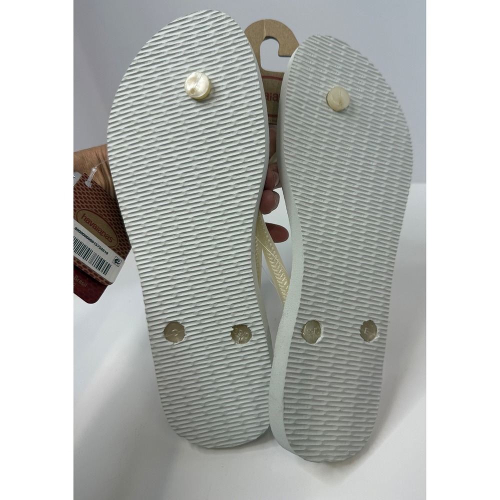 Havaianas Slim Flip Flop Sandals White 9/10 Women - Picture 4 of 4